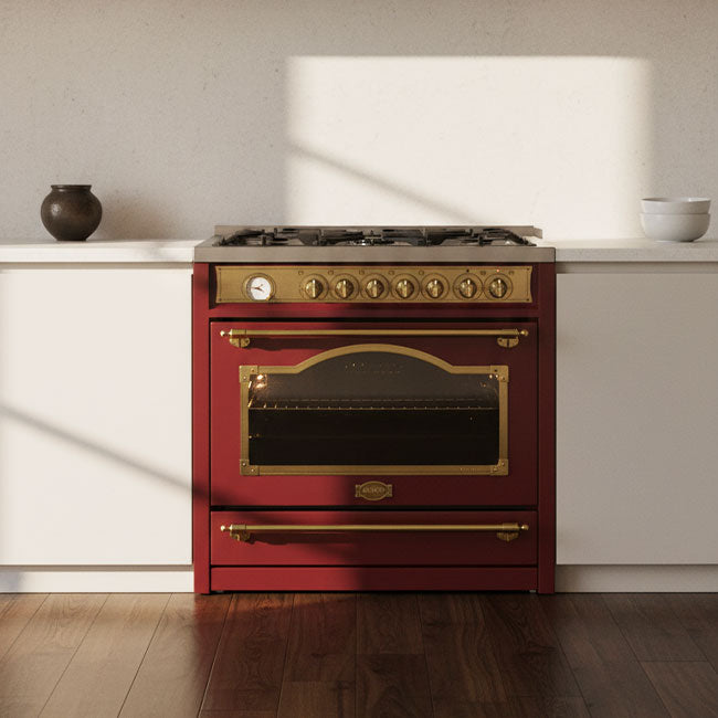 Empire Electric Induction Range Cooker (Bordeaux Red)