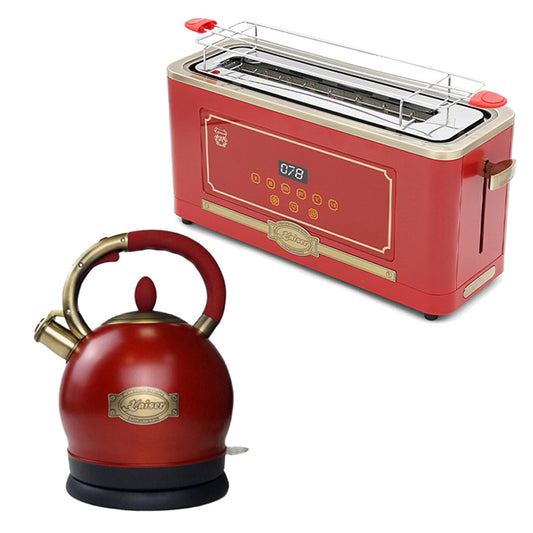 Empire 2 Slice Toaster & Kettle Bundle (Red)