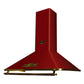 Empire 77cm Induction Glass Hob & Chimney Cooker Hood Bundle (Bordeaux Red)