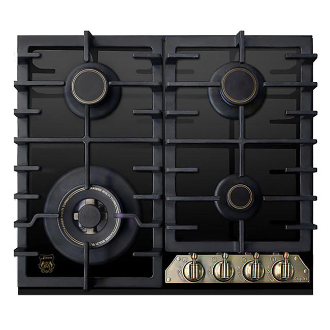 Empire Electric Oven & 4 Burner Gas Hob Bundle (Black)