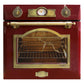 Empire Electric Oven & 4 Burner Gas Hob Bundle (Bordeaux Red)
