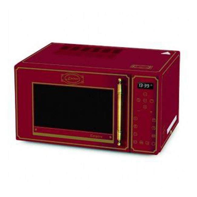 Empire Freestanding 800W Microwave Oven (Bordeaux Red)