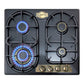Empire Electric Oven & 4 Burner Enamel Gas Hob Bundle (Black)