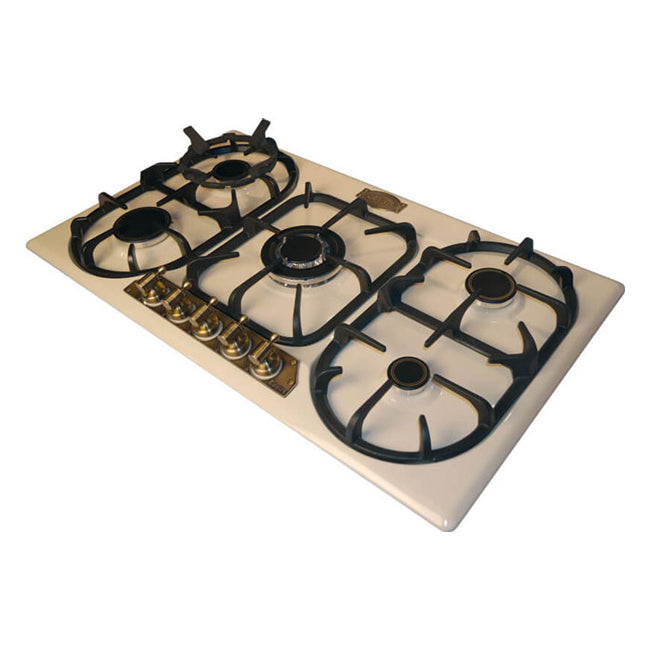 Empire Electric Oven & 5 Burner Enamel Gas Hob Bundle (Ivory)