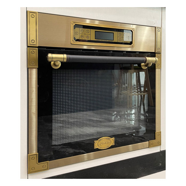 Art Deco Electric Oven & Built-in Microwave Bundle (Black)