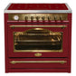 Empire Electric Induction Range Cooker (Bordeaux Red)