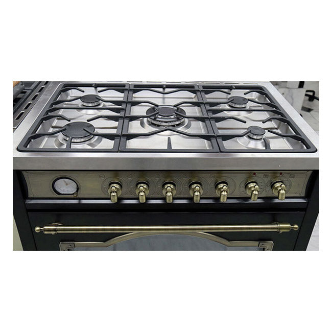 Black dual deals fuel range cooker