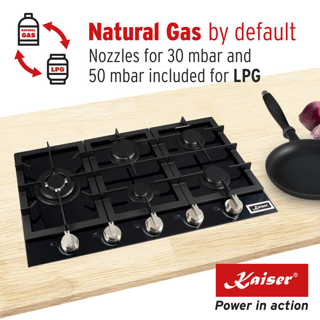 Avantgarde Pro 86cm Gas Hob (Black)