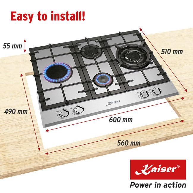 Grand Chef 60cm Gas Hob (White)