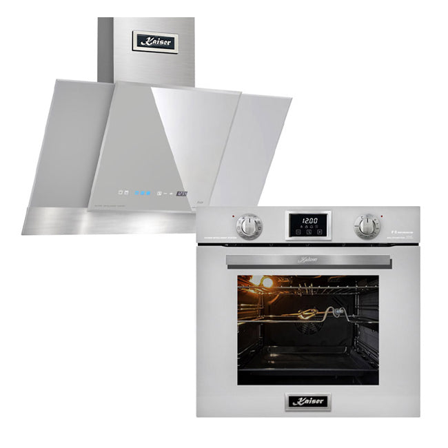 Grand Chef Electric Oven & Cooker Hood Bundle (White)